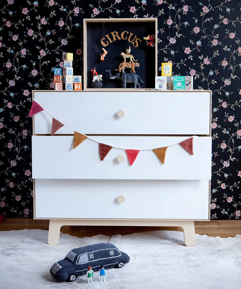 3 Drawer Dresser - Sparrow - Oeuf Kids + Baby - White/Birch - HORNE