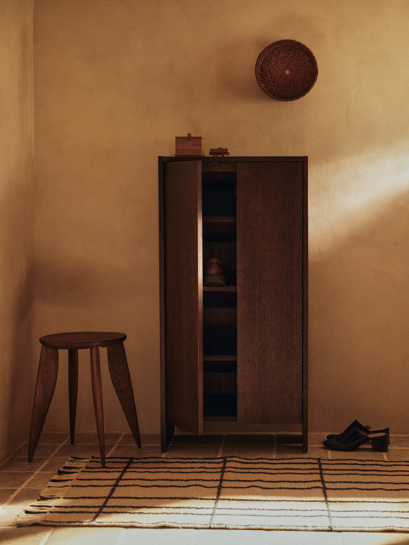 Parcel Hallway Cabinet - H110 - Ferm Living Storage + Organization - Dark Stained Oak - HORNE