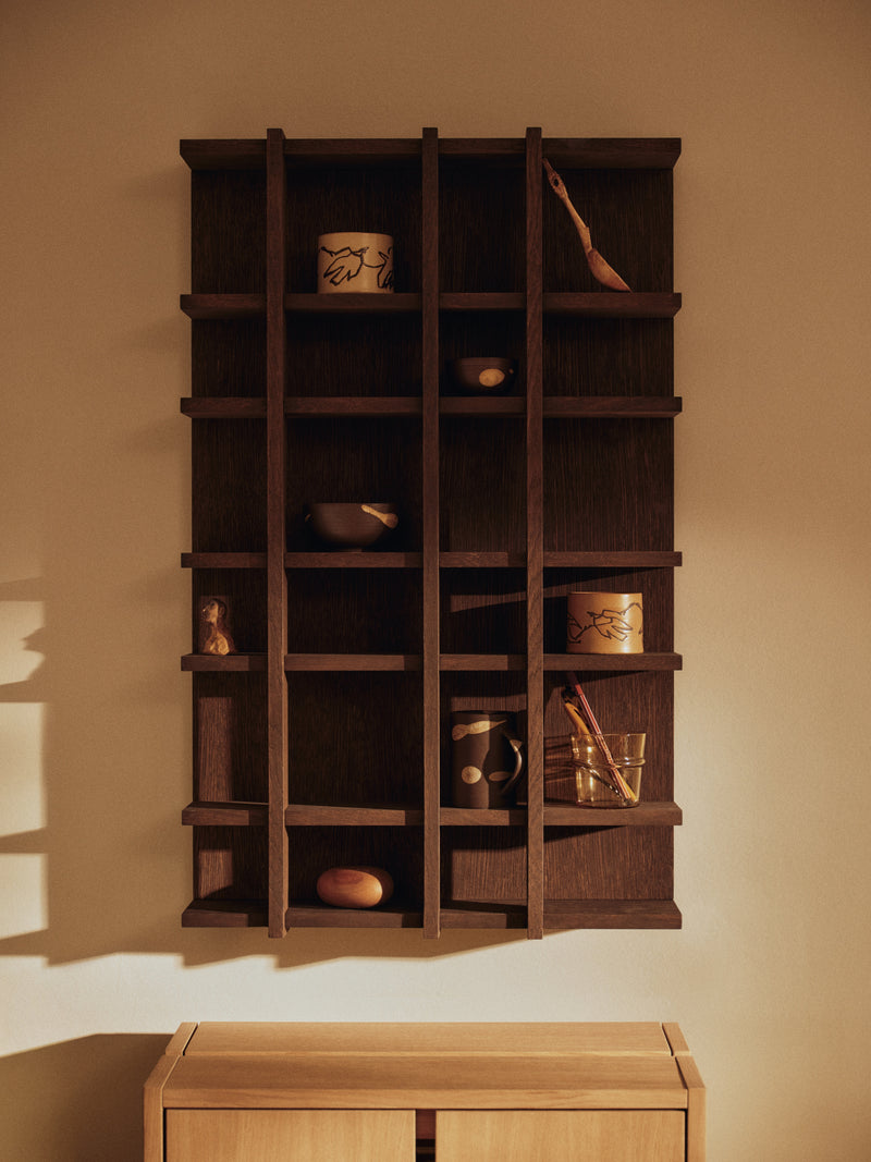 Parcel Hallway Cabinet - H110 - Ferm Living Storage + Organization - Dark Stained Oak - HORNE