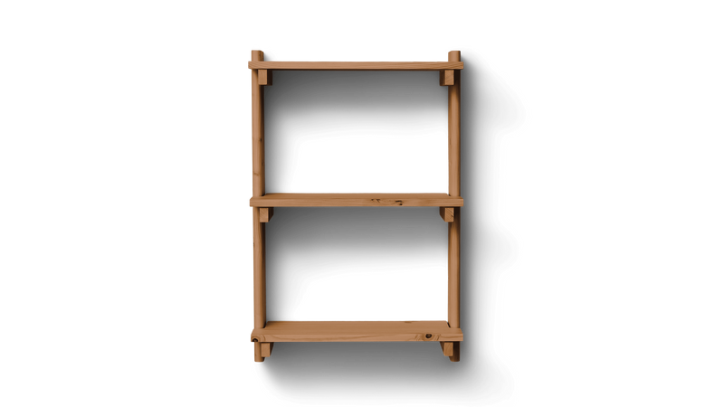 Beam Office Shelf 3 - Deep Brown Pine