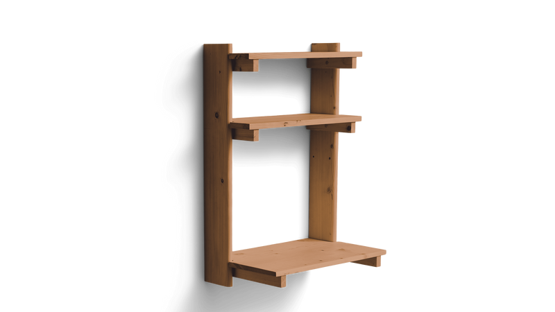 Beam Shelf 3 - Deep Brown Pine