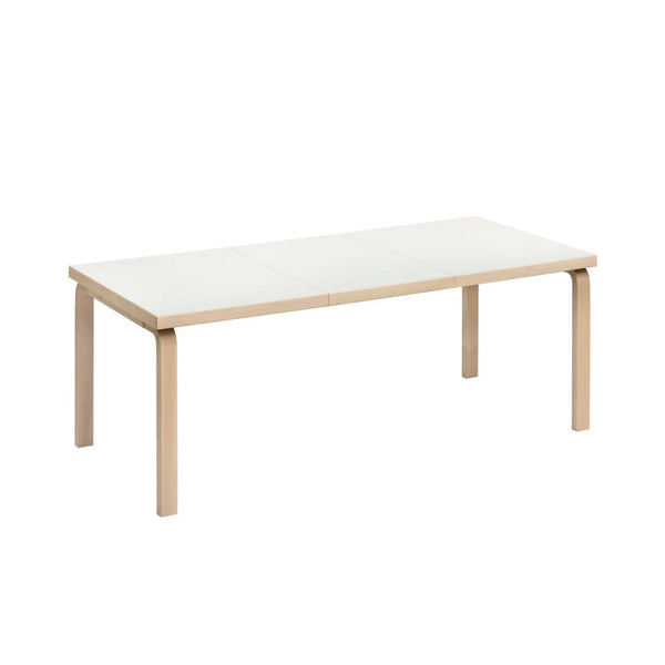 Aalto Table 97 - Extendable - Artek Tables + Desks - Birch/White Laminate - HORNE