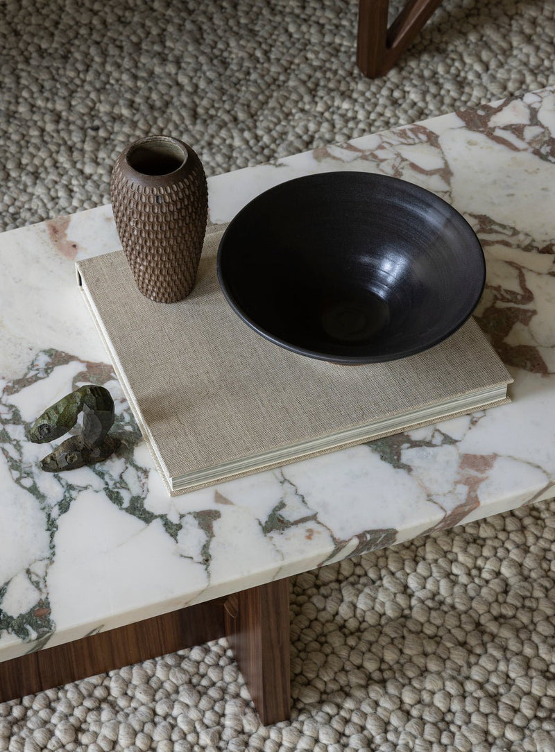 Androgyne Lounge Table - Wood - Audo Copenhagen - Coffee Tables - Dark Stained Oak - Kunis Breccia Sand - HORNE