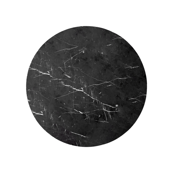 Androgyne Side Table Top Ø65 - Audo Copenhagen Tables + Desks - Black Marble Marquina - HORNE