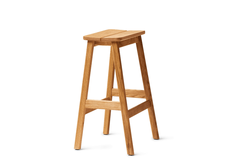 Angle Bar Stool - Form & Refine Stools + Benches + Ottomans - 65 - Oak - HORNE