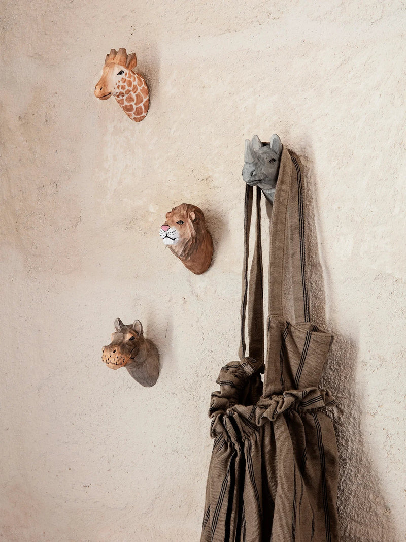 Animal Hand - Carved Hook - Ferm Living Hangers & Hooks - Lion - HORNE