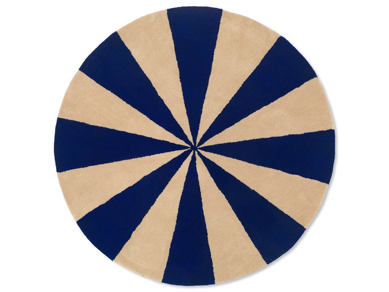 Arch Tufted Rug - Ferm Living - Rugs - Small - Bright Blue/ Off - White - HORNE