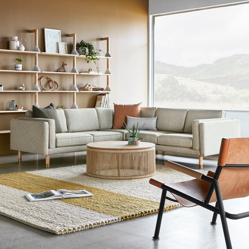 Augusta Bi - Sectional - Gus* Modern - Sofas - Caledon Cinder/ Walnut Pewter - HORNE
