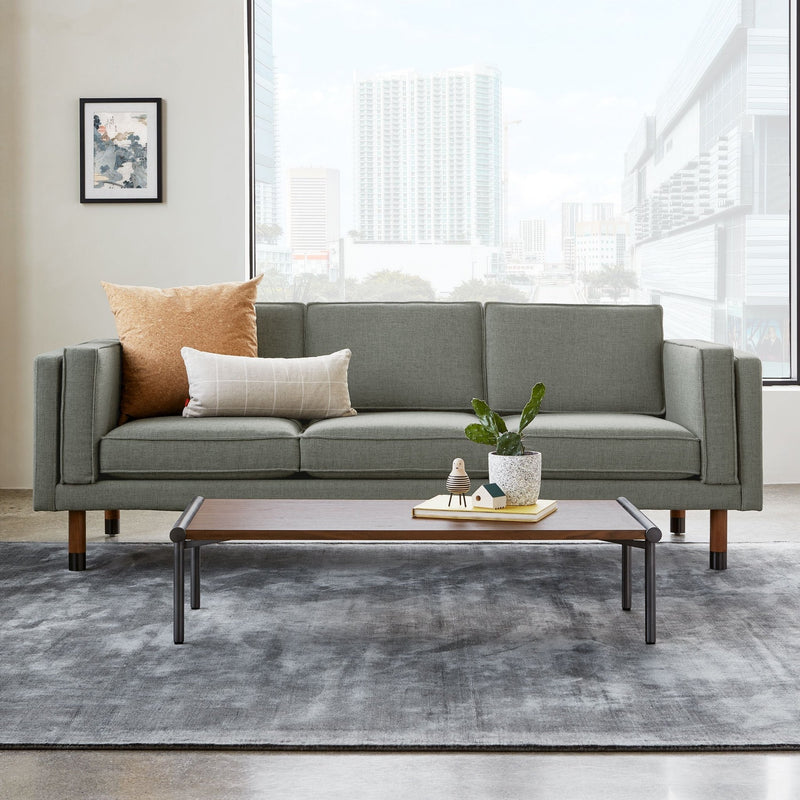 Augusta Sofa - Gus* Modern - Sofas - Caledon Cinder/ Walnut Pewter - HORNE