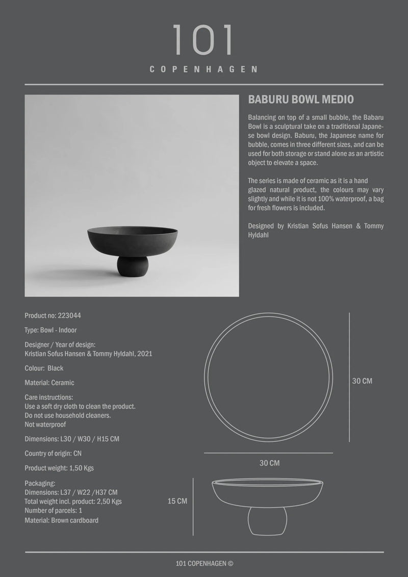 Baburu Bowl - 101 Copenhagen Serveware - Birch - Big - HORNE