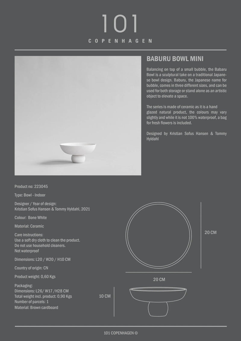 Baburu Bowl - 101 Copenhagen Serveware - Birch - Big - HORNE
