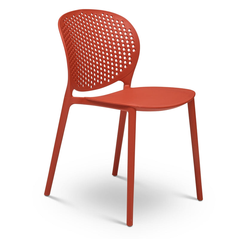 Bailey Outdoor Stacking Chair - Set of 4 - Urbia Chairs - Black Grey - HORNE