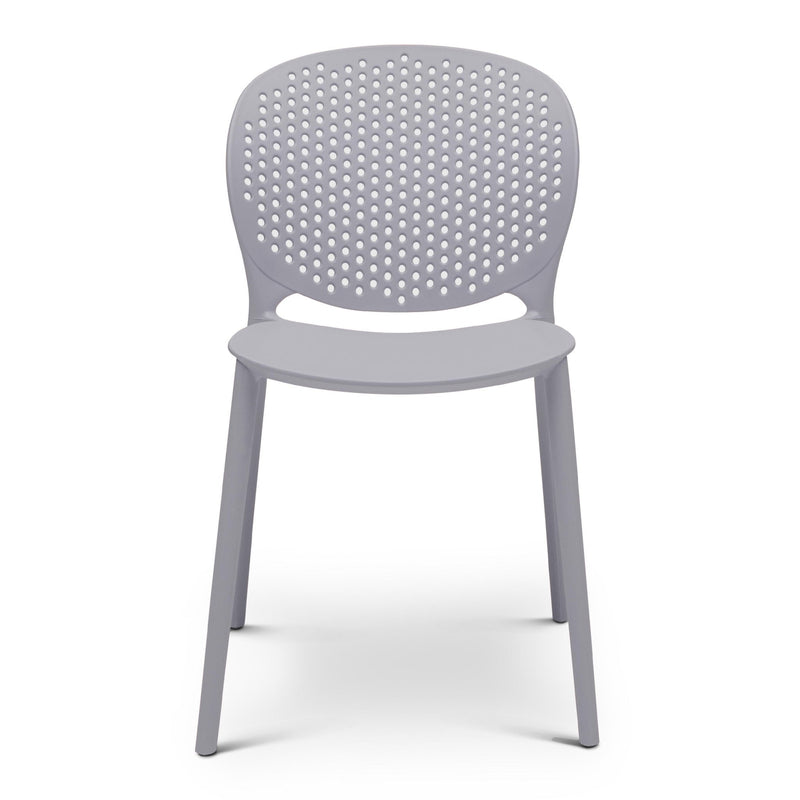 Bailey Outdoor Stacking Chair - Set of 4 - Urbia Chairs - Black Grey - HORNE