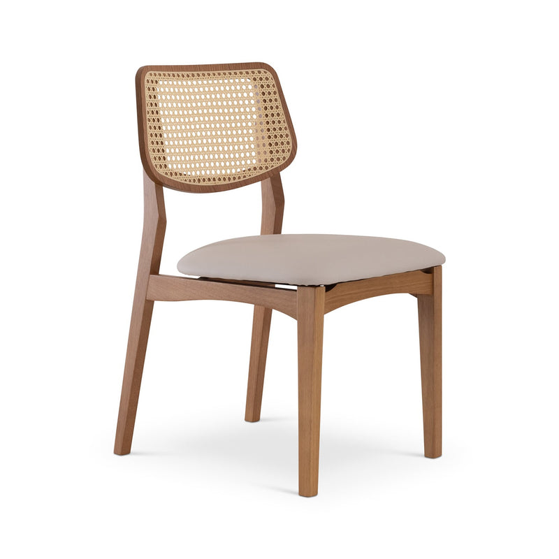 Beth 2.0 Cane Side Chair - Urbia Chairs - Medley Ivory Ebano Natural - HORNE