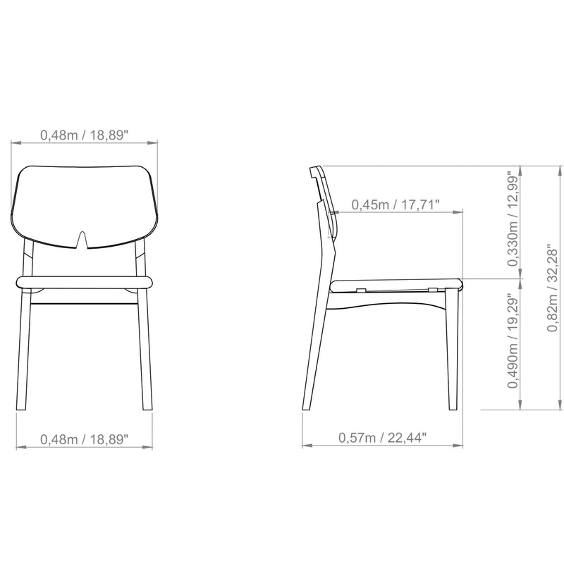 Beth 2.0 Side Chair - Urbia Chairs - Medley Ivory Ebano - HORNE