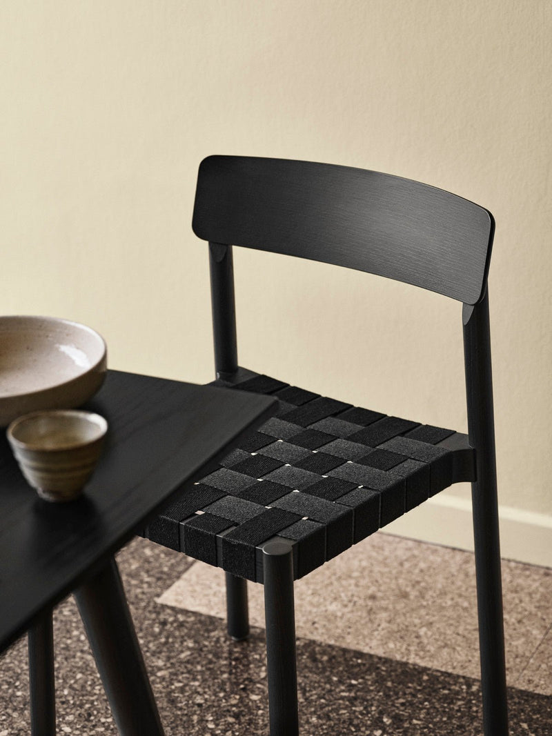 Betty Side Chair - No Upholstery - &Tradition Chairs - Smoked Oiled Oak with Natural Linen - HORNE