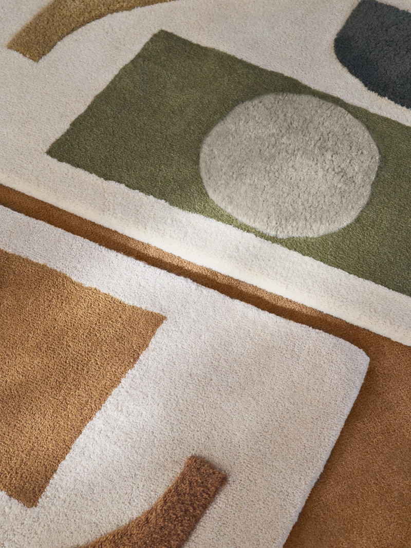 Bloco Tufted Rug - Ferm Living - Rugs - Small - Blush/Off - White - HORNE