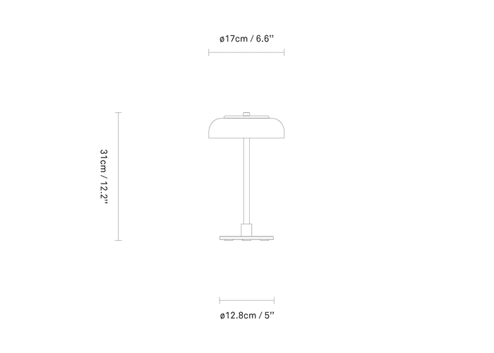 Blossi Table Lamp Small - Nuura Table + Task - Nordic Gold / Clear - HORNE