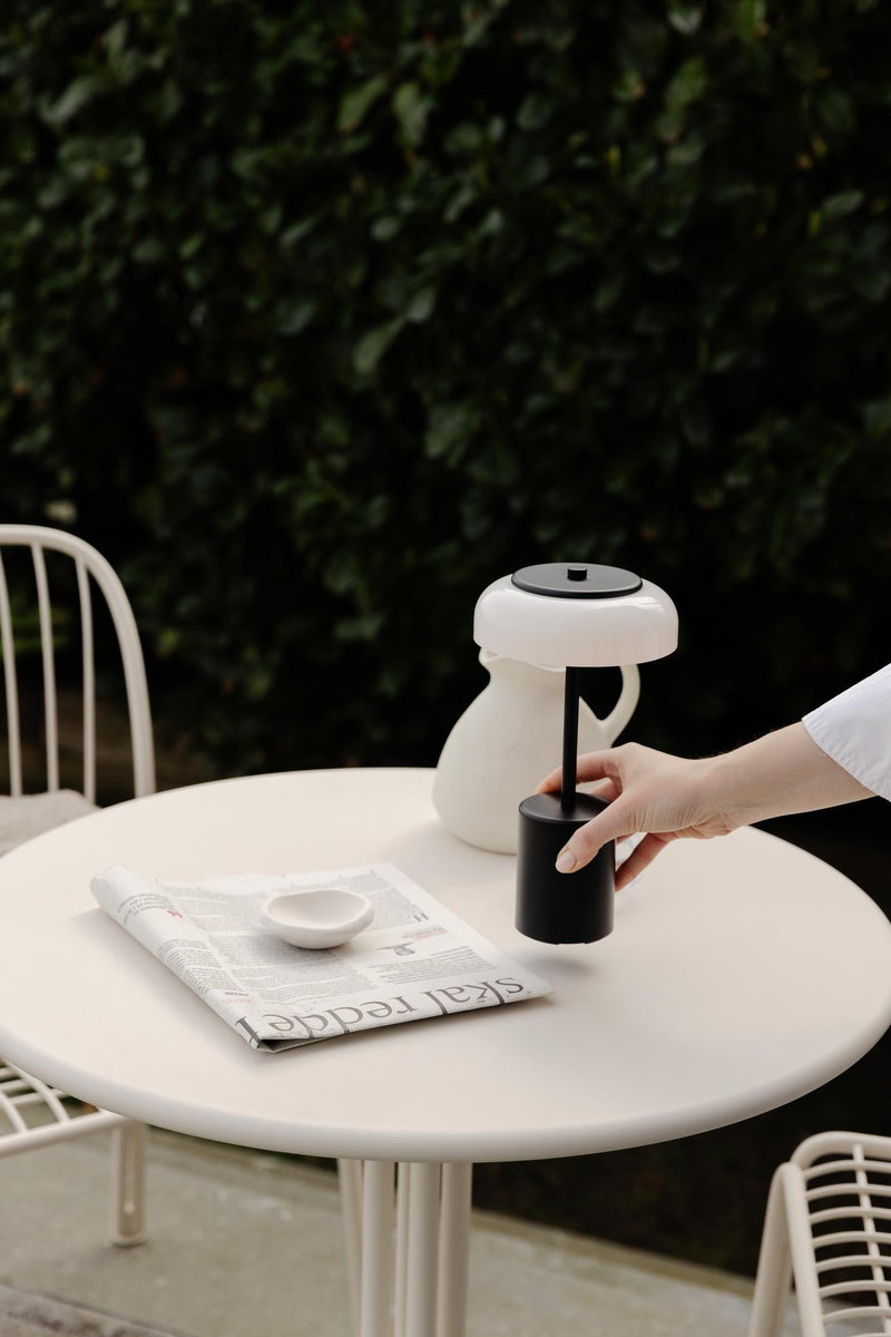 Blossi Table Mini Portable - Nuura Portable Lanterns - Black / Opal - HORNE