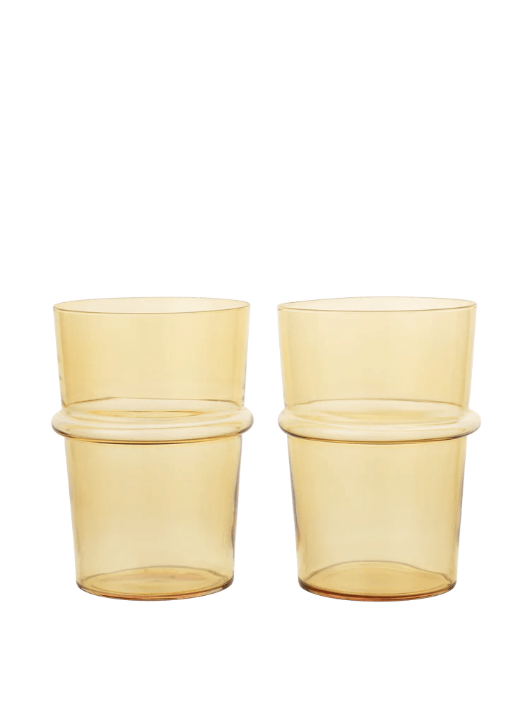 Boya Tall Glasses - Set of 2 - Ferm Living Glassware - Blush - HORNE