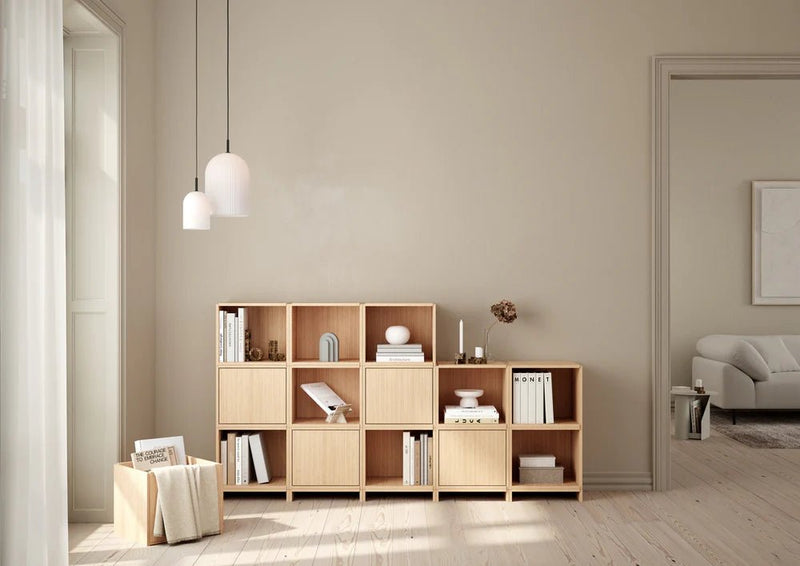 Bricks Floor Base - Woud Shelving - White - HORNE