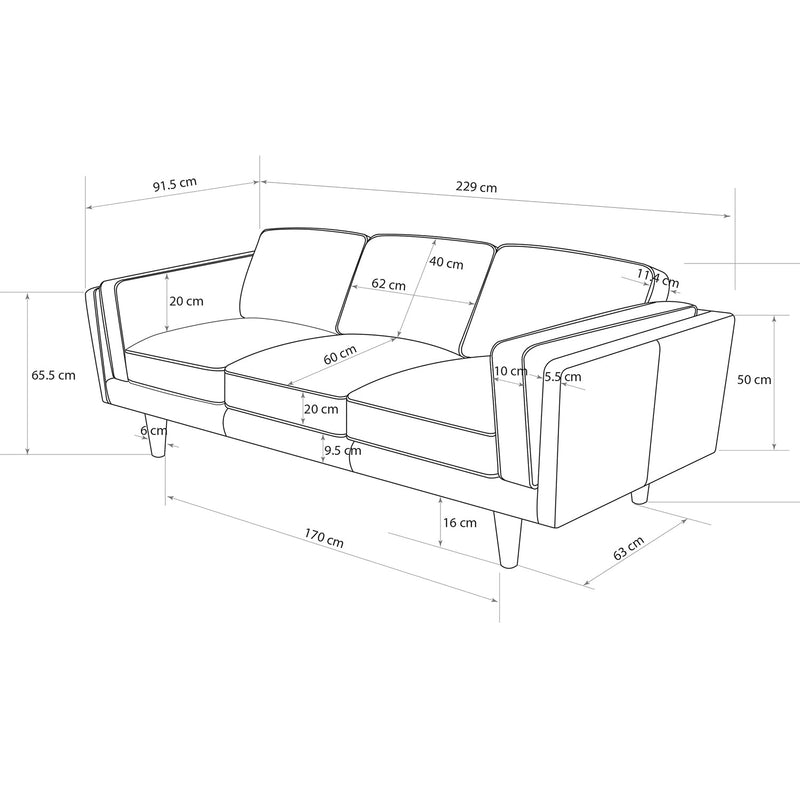 Brooklyn Sofa - 90