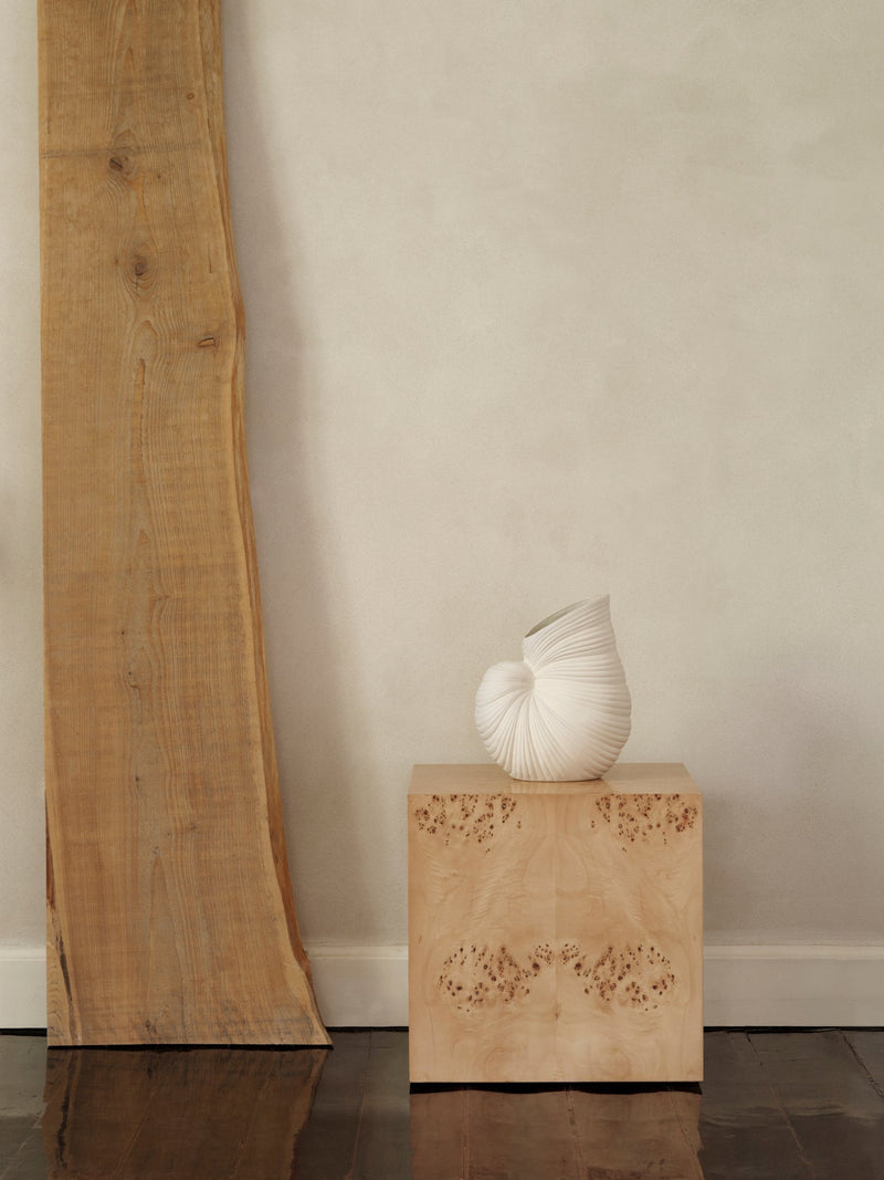 Burl Cube Side Table - Ferm Living Tables + Desks - HORNE