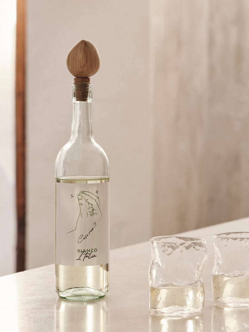 Cairn Wine Stoppers - Set of 2 - Ferm Living - Wine + Champagne Glasses - Ash - HORNE