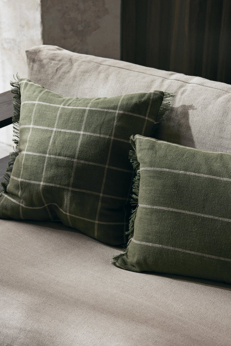 Calm Cushion - Ferm Living - Bedding + Pillows - Camel/ Black - 19.7