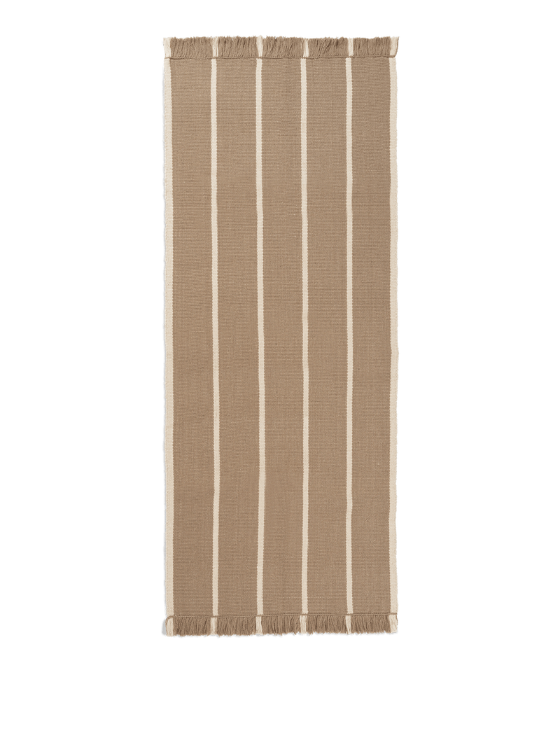 Calm Kelim Runner - Ferm Living Rugs - Off - white/Coffee - HORNE