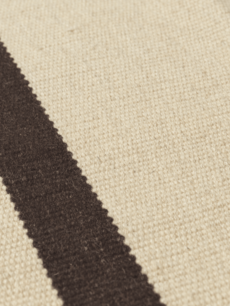 Calm Kelim Runner - Ferm Living Rugs - Off - white/Coffee - HORNE
