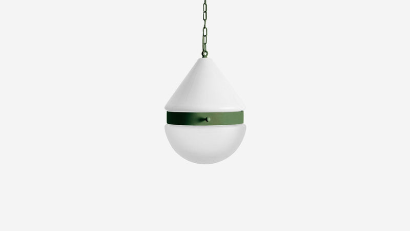 Cardinal Hemisphere Pendant Large - Workstead - Ceiling Lights - Matte Black Enamel - 24