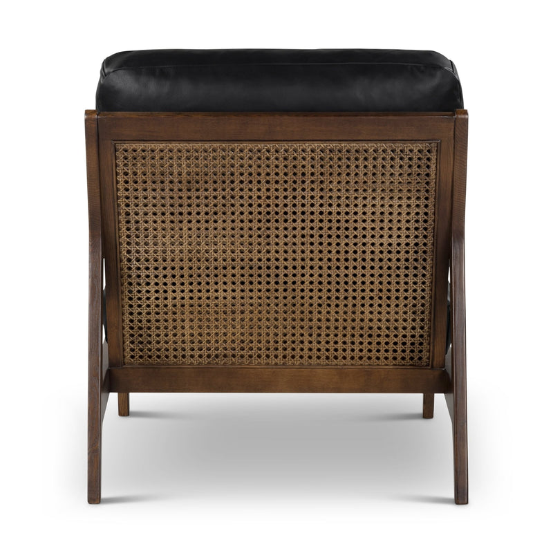 Carmelo Genuine Leather Accent Chair - Urbia Sofas - Brown Genuine Leather - Oak - HORNE