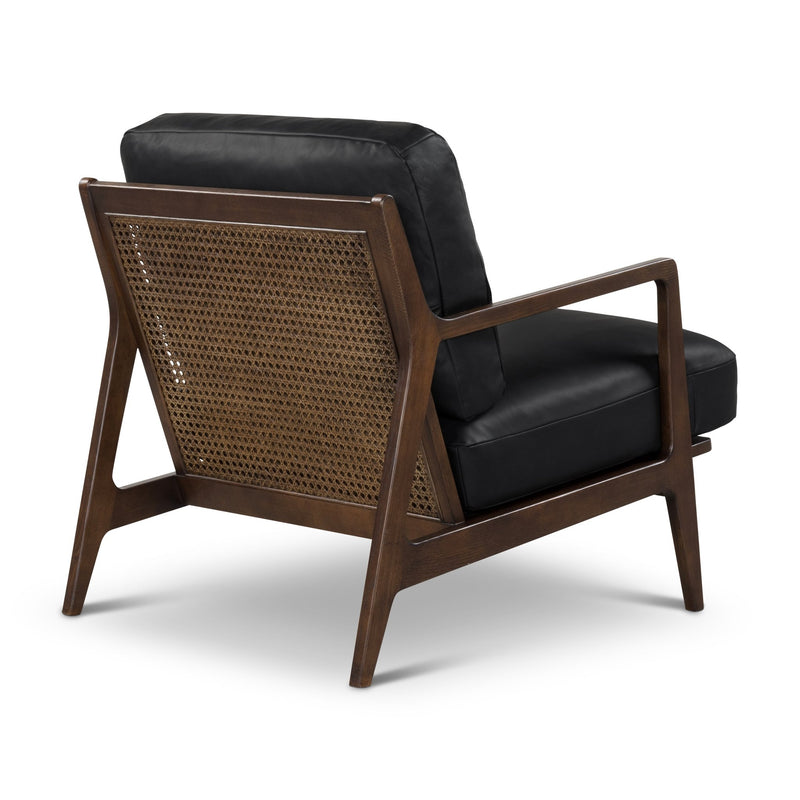 Carmelo Genuine Leather Accent Chair - Urbia Sofas - Brown Genuine Leather - Oak - HORNE