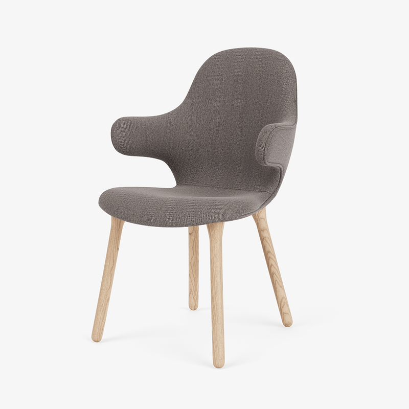 Catch Armchair - Wood Base - &Tradition Chairs - Remix 0123 - Black Lacquered Oak - HORNE
