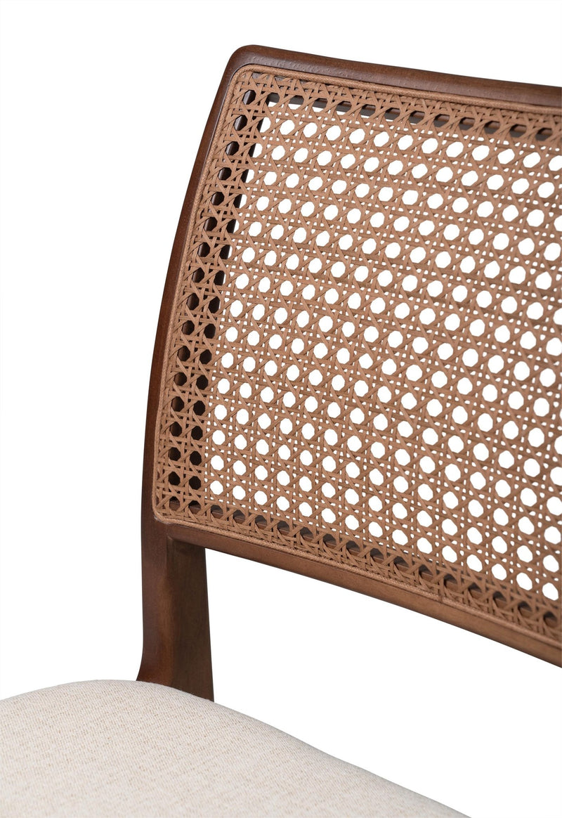 Charlotte Cane Side Chair - Urbia Chairs - Medley Ivory Ebano Natural - HORNE