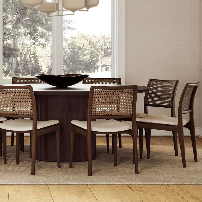 Charlotte Cane Side Chair - Urbia Chairs - Medley Ivory Ebano Natural - HORNE