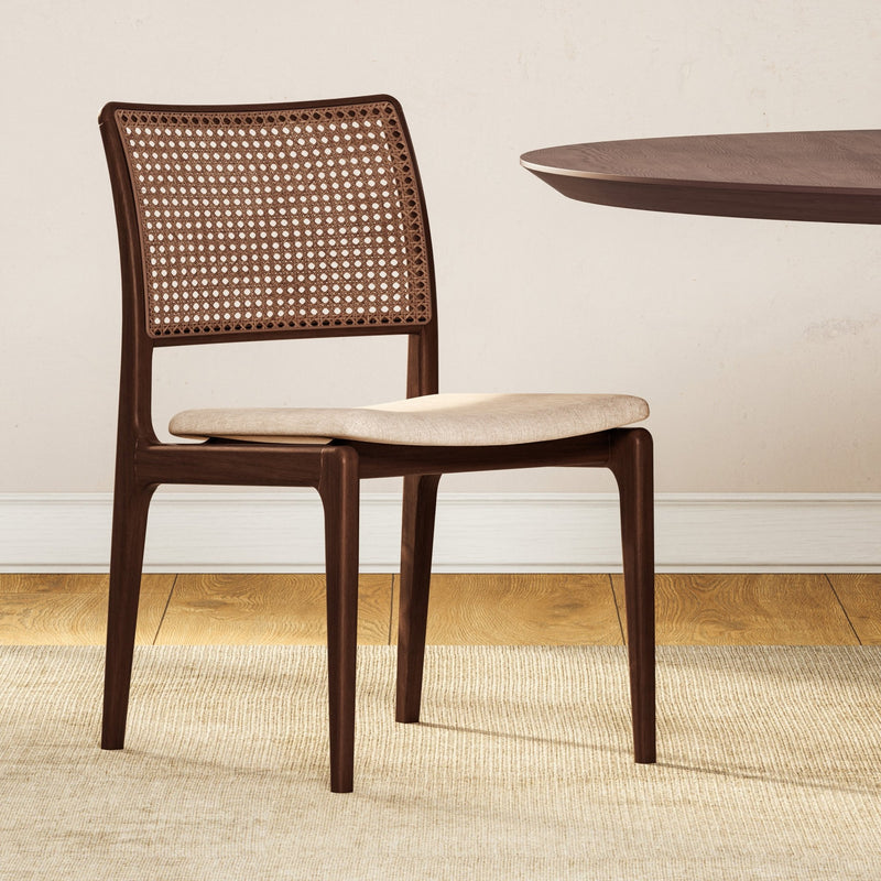Charlotte Cane Side Chair - Urbia Chairs - Medley Ivory Ebano Natural - HORNE