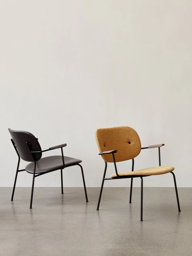Co Lounge Chair - Fully Upholstered - Audo Copenhagen Chairs - Black Oak | Re - wool 0198 - HORNE