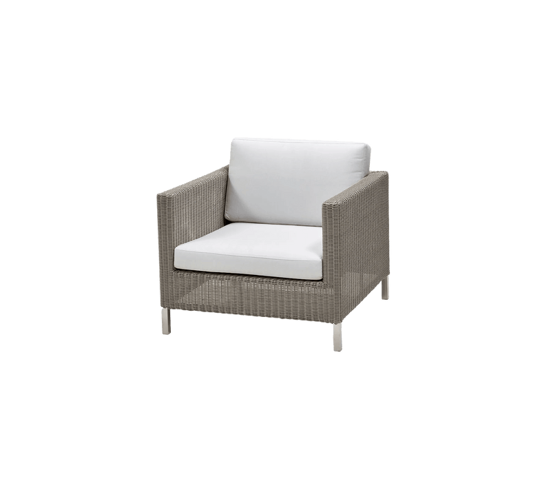 Connect Lounge Chair - Cane Line Outdoor Furniture - Black - Grey Cushion Set - HORNE