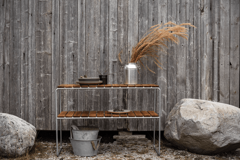 Console Table L105 - Grythyttan Stålmöbler - Accent Tables - Untreated Teak - HORNE