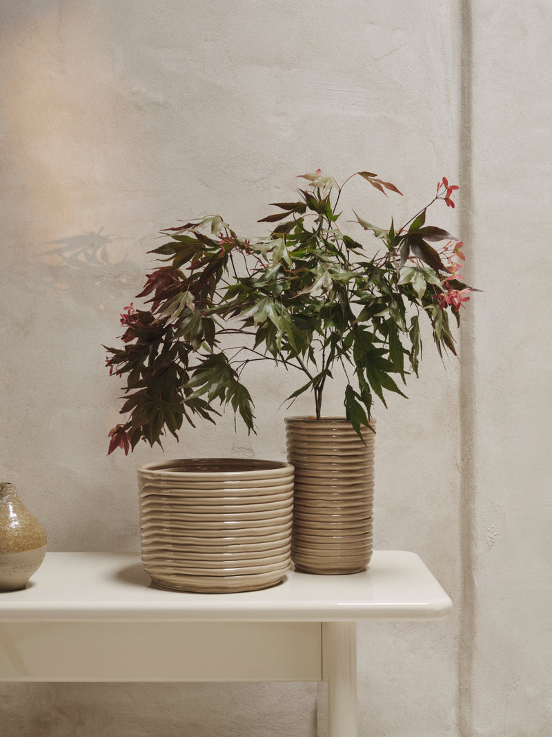 Corduroy Pot - Ferm Living - Pots & Planters - Carob Brown - HORNE