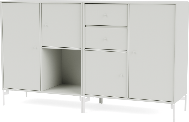 Couple Sideboard - With Legs - Montana - Shelving - Anthracite - Matte Chrome - HORNE