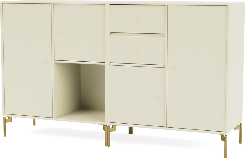 Couple Sideboard - With Legs - Montana - Shelving - Anthracite - Matte Chrome - HORNE