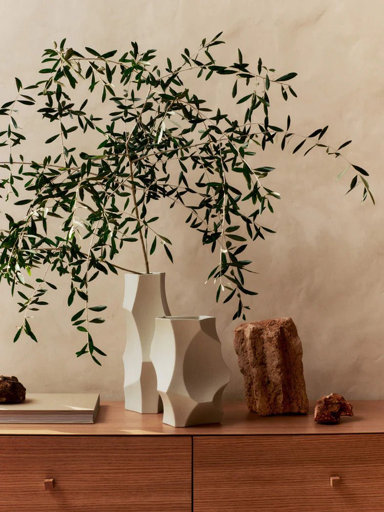 Cueva Vase - Ferm Living Vases - Small - Dark Sage - HORNE