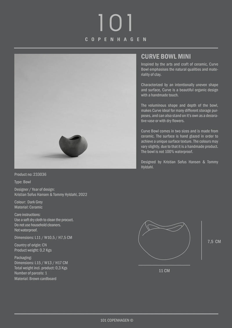 Curve Bowl - 101 Copenhagen Serveware - Big - Bone White - HORNE