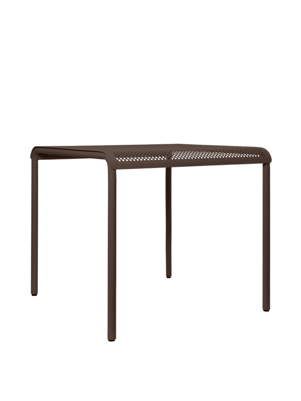 Dapple Dining Table - Ferm Living Outdoor Furniture - 31.5" x 31.5" - Dark Chocolate - HORNE