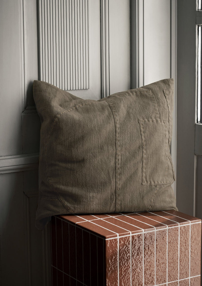 Darn Cushion - Ferm Living - Bedding + Pillows - Blue Grey - HORNE
