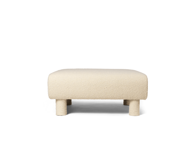 Dase Ottoman - Ferm Living Stools + Benches + Ottomans - Soft Bouclé - Natural - HORNE