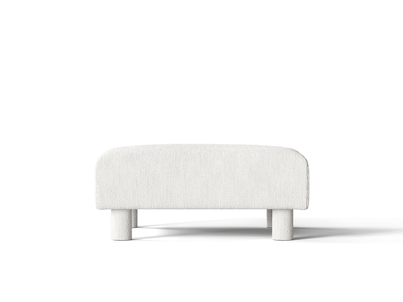 Dase Ottoman - Ferm Living Stools + Benches + Ottomans - Soft Bouclé - Natural - HORNE
